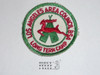 Long Term Camp Patch, Los Angeles Area Council, green r/e wht twill