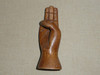 Carved Wood Hand making the Scout Sign, 4" Tall - Boy Scout