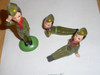 1960's Enesco Imports Boy Scouts of America Porcelain Figurine, Set of Three