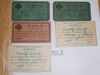 1935-1940 Official Girl Scout Membership Cards