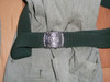 1930's Official Girl Scout Uniform Dress with Patches and Belt