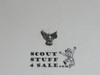 Eagle Scout Lapel Pin, 1960's STERLING Silver, small, spin lock clasp