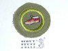 Leatherwork - Type E - Khaki Crimped Merit Badge (1947-1960)