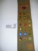 1940's Boy Scout Merit Badge Sash with 21 tan crimped merit badges (2 are Air Scout), 5 rank badges with pins, 1 scribe patch and a Houston KRS