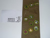 1940's-1950's Boy Scout Merit Badge Sash with 42 tan/khaki crimped merit badges