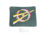 Explorer Scout Universal Emblem from the 1970's in Green with fold under edge, lt use