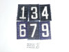 Sea Scout Unit Numbers, Blue Embroidered 1 3 4 6 7 9