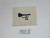 Sea Scout Position Patch, Bugler on White Twill, 1960's
