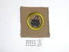 Cooking - Type A - Square Tan Merit Badge (1911-1933), BSA emblem printed on back