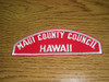 Maui County Council Red/White Council Strip - Scout