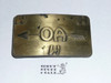 Order of the Arrow Bronze Belt Buckle, shows wear