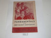 1950 Fundamentals of the Boy Scout Movement, Introductory Training, 10-50 printing, some wear and underlining