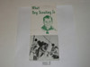 1959 What Boy Scouting Is, Boy Scout Promotional Brochure, 6-59 printing, folded