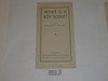 1934 What is a Boy Scout?, By the Catholic Committee on Scouting, Boy Scout Promotional Brochure