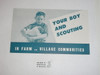 1962 Your Boy and Scouting in Farm or Village Communities, Boy Scout Promotional Brochure, 10-62 printing