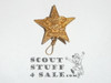 Star Scout Rank Pin, Spin lock Back, 21mm wide, Wire Knot, Gold Filled