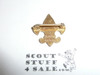 Tenderfoot Scout Rank Pin (Could be used as Generic Scouting Collar Pin), Safety Pin Clasp, 20mm Wide, Be Prepared & BS of A & Pat. 1911 back markings, Flat Back