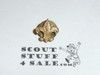 Boy Scout Lapel Pin, Gold Emblem, spin back
