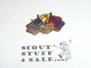 USA Flag with historic Union Jack flag & BSA emblem Pin