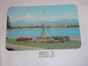 Boy Scout Monument at Lake Loveland CO Post card
