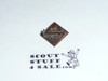 Wolf Cub Scout Rank Pin, Stamped Copper with crude clasp, EARLY