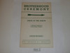 Brotherhood Ceremony Manual, Order of the Arrow, 1961, 10-61 Printing