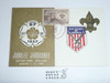 1957 World Jamboree Note Card With Boy Scout Stamp And Cancellation From The 1957 National Jamboree