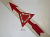 1930's Felt Vigil Order of the Arrow Sash With Felt Arrow, Felt Triangle and Felt Arrows in Triangle, Thin Felt Arrows, Very Lt Use, Not Lined on Back, 28"