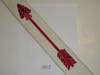 1980's Embroidered On Twill Ordeal Order of the Arrow Sash, Loose Merrow Stitched Edge, Very Good Used Condition, 27"