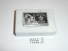 1950's Postage Stamp Paperweight on Marble Base