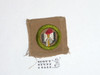 Scholarship - Type A - Square Tan Merit Badge (1911-1933), lt use, scout emblem on back