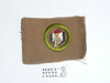 Scholarship - Type A - Square Tan Merit Badge (1911-1933), oversized piece of cloth