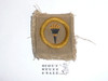 Public Health - Type A - Square Tan Merit Badge (1911-1933), TEENS variety, BSA emblem on back, used