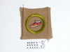 Leatherworking (moccasin) - Type A - Square Tan Merit Badge (1911-1933), lt use