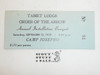 1959 Tamet Lodge Order of the Arrow Annual Installation Banquet Ticket, Sept 12, 1959