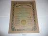 1930 Approved Course in Scoutmastership Training Certificate, Presented