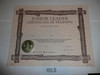 1988 Junior Leader Certificate of Training, blank