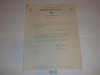 Johnny Appleseed Council Stationary, 1954 letter from Scout Executive