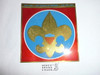 1980's Boy Scout Emblem Sticker, Metallic Red, Blue and gold