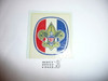 1970's Boy Scout Emblem Decal, red/white/blue tenderfoot emblem oval