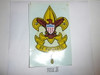 1960's Boy Scout Emblem Decal, yellow 1st class emblem