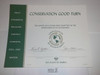 1994 BSA Conservation Good Turn Certificate, blank
