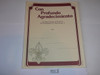 1970's Certificate of Appreciation in Spanish, tan/maroon, Blank