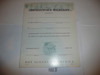 1970 Instructor Warrant Certificate, blank