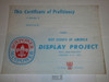 1969 Window Display Award Certificate, Blank