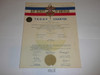 1961 Boy Scout Troop Charter, November, 15 year Veteran Troop, 50th anniversary BSA
