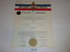 1962 Boy Scout Troop Charter, January, 10 year Veteran Troop