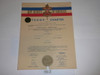 1958 Boy Scout Troop Charter, November, 10 year Veteran Troop