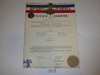 1954 Boy Scout Troop Charter, October, 25 year Veteran Troop