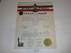 1950 Boy Scout Troop Charter, November, 25 year Veteran Troop